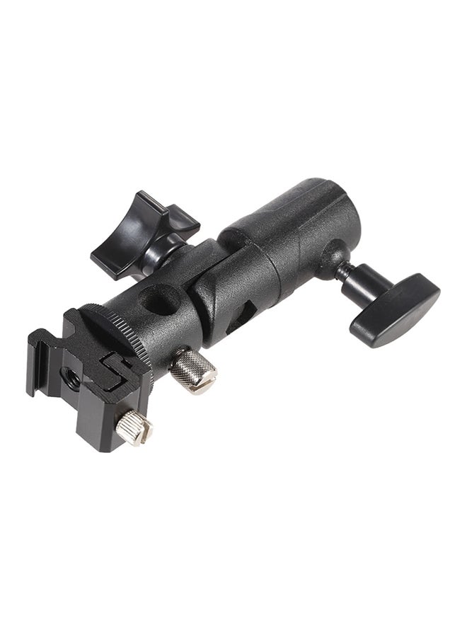 NIBEMINENT Adjustable E Type Universal Metal Flash Hot Shoe Speedlite Umbrella Holder Light Stand Bracket Black - Image 4