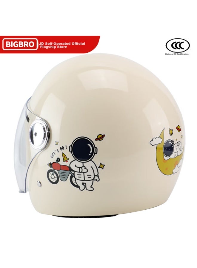 Bigbro Ky163 Astronaut 3c Motorcycle Helmet, Uni Riding Electric Bike All-season Half Helmet - Image 3