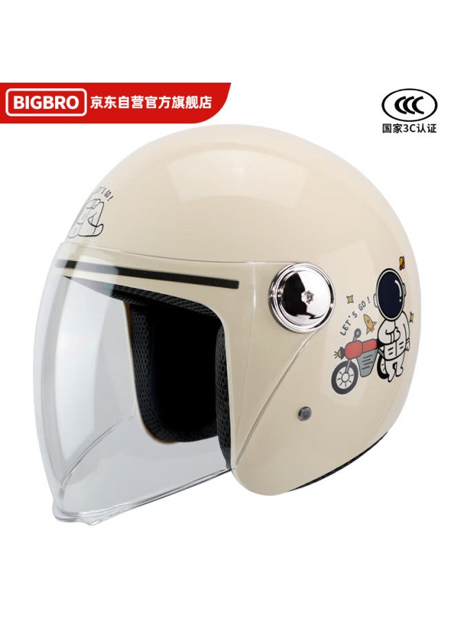 Bigbro Ky163 Astronaut 3c Motorcycle Helmet, Uni Riding Electric Bike All-season Half Helmet - Image 4