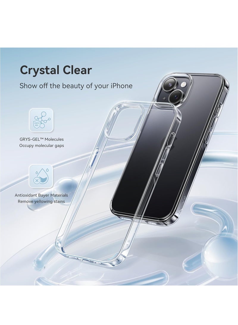DUSALA For iPhone 15 Case Crystal Clear, [Never Yellow Technology] [12FT Mil-Grade Protection] Transparent Slim Cover Women Men for iPhone 15  Phone Case 6.7 inch, Clear - Image 2