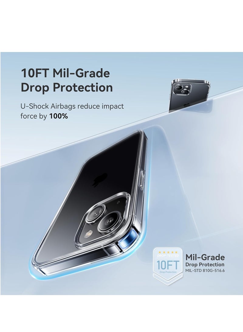 DUSALA For iPhone 15 Case Crystal Clear, [Never Yellow Technology] [12FT Mil-Grade Protection] Transparent Slim Cover Women Men for iPhone 15  Phone Case 6.7 inch, Clear - Image 3