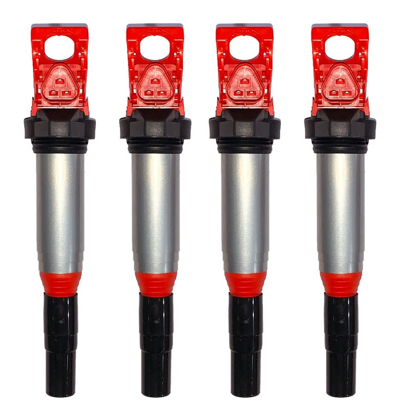 4PC ARKAUTO HIGH ENERGY RED TOP DELPHI TYPE IGNITION COIL UF667 12138616153 FOR MINI R55 R57 R56 R60 R58 R61 R59 16 N12 N16 BMW 1 2 3 4 5 SERIES X1 X3 X4 X5 X6 Z4 20 20T N43 N46 N20 EF CHASSIS
