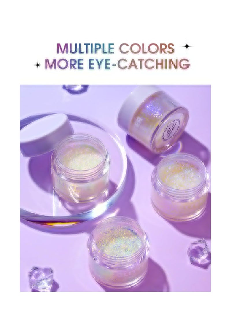 LANGMANNI Holographic Body Glitter Gel/Eyeshadow Cosmetic Grade for Body, Face, Hair and Lip. Colour-Changing Glitter Gel Under Light (L2301#04) - Image 4