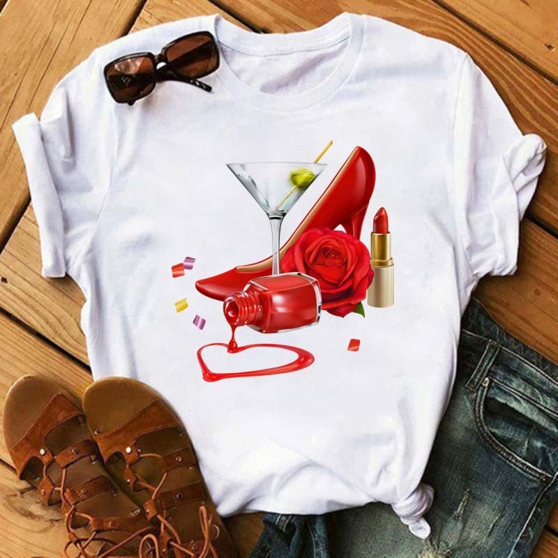 [Send On The Same Day] Supply T-Shirt Printed T-Shirt Women'S Short-Sleeved Women'S Clothing - Image 1