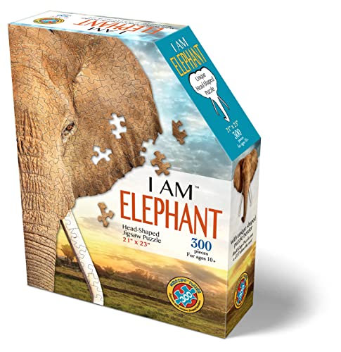 Madd Capp e11even Madd CAPP Puzzles I AM Elephant 300 Pieces Animal Shaped Jigsaw Puzzle 6017 - Image 5