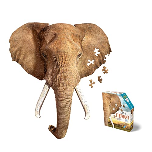 Madd Capp e11even Madd CAPP Puzzles I AM Elephant 300 Pieces Animal Shaped Jigsaw Puzzle 6017 - Image 1