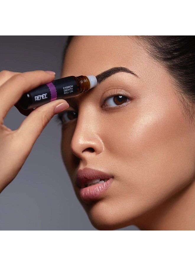 Renee رينيه رول أون لنمو الحواجب (8 مل) مع زيت الخروع، زيت جوز الهند، فيتامين E للحواجب الكثيفة - Image 3
