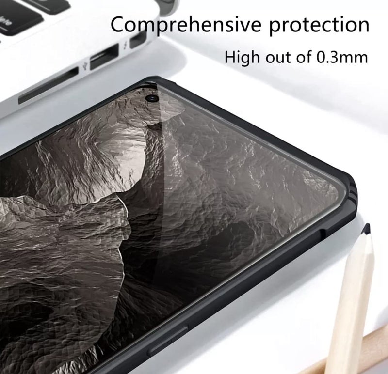 REALCASE Realme GT Master Edition Back Cover, Silicone & Acrylic Clear Hard Transparent Bumper Back Case Cover for Realme GT 5G Master Edition-Black - Image 5