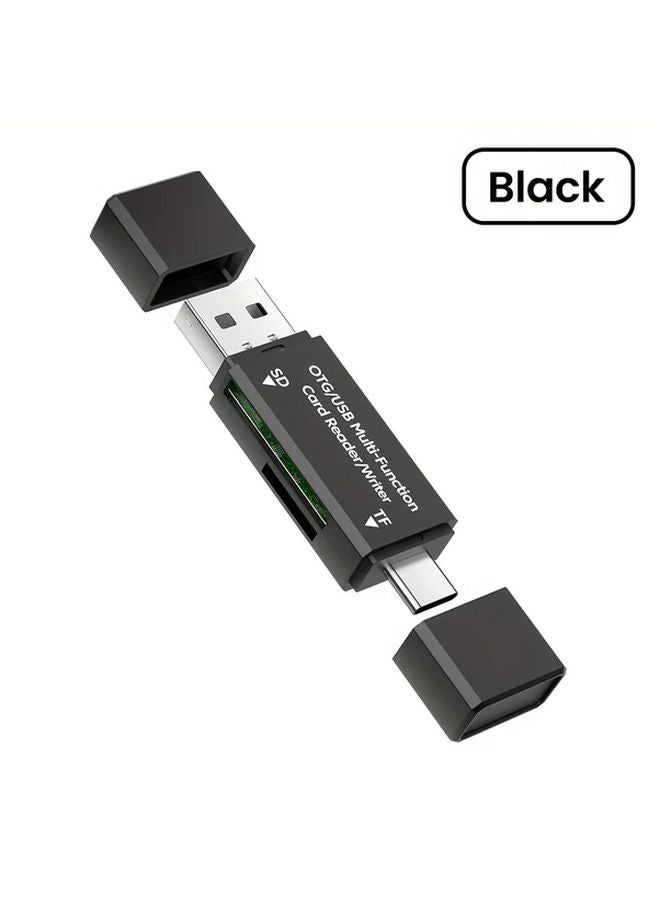 Generic Black USB C PD Card Reader 2 In 1 OTG SD TF Reader Fast Data ...