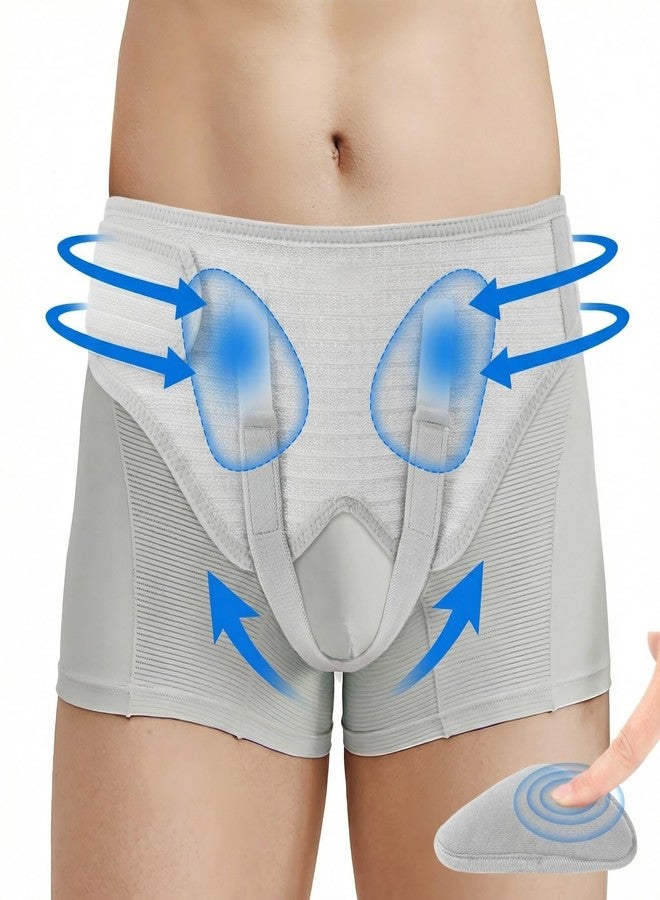 KUAZIDAR Inguinal Hernia Belt for Men & Women - Slim Invisible Hernia Support Truss with 4 Targeted Compression Pads for Single/Double Hernia - Breathable Post-Surgery Recovery Wrap,M - Image 4