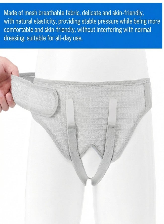KUAZIDAR Inguinal Hernia Belt for Men & Women - Slim Invisible Hernia Support Truss with 4 Targeted Compression Pads for Single/Double Hernia - Breathable Post-Surgery Recovery Wrap,M - Image 2