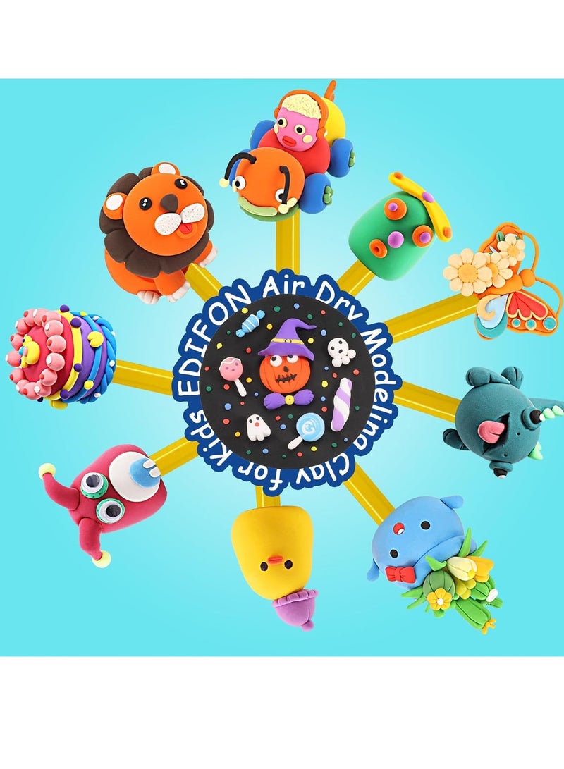 48 Colors Plasticine with 3 Sculpting Tools, Air Dry Clay, Modeling Clay Kit, DIY Plasticine for Children Education - Image 2