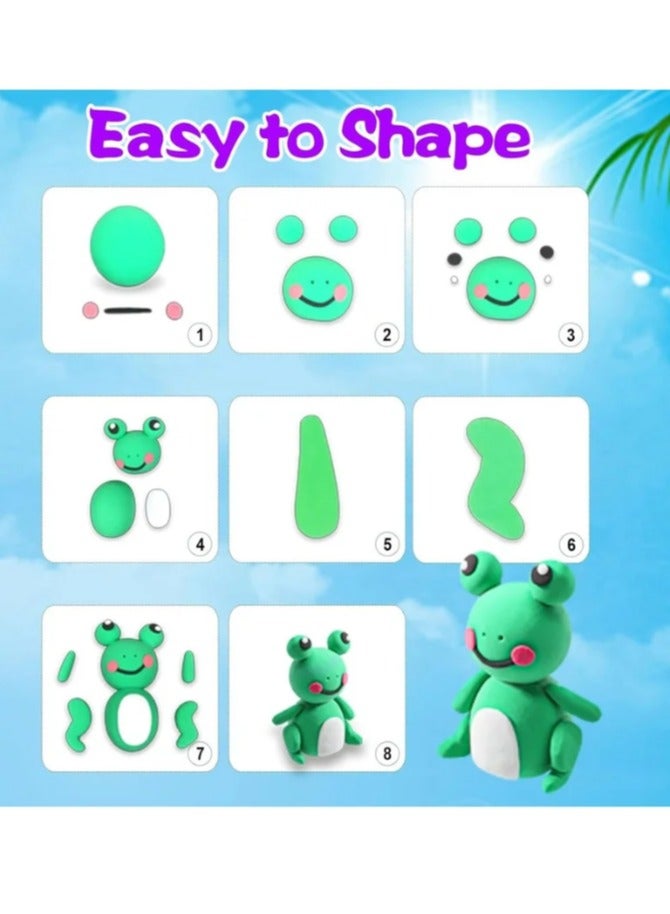 48 Colors Plasticine with 3 Sculpting Tools, Air Dry Clay, Modeling Clay Kit, DIY Plasticine for Children Education - Image 4