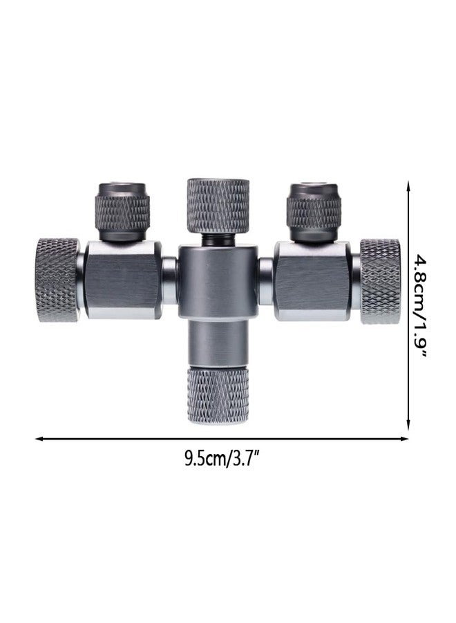 موزع ثاني أكسيد الكربون لحوض السمك من MiOYOOW، صمام إبرة مزدوج الدقة من سبائك الألومنيوم، صمام هواء ثنائي الاتجاه لحوض السمك، منظم ثاني أكسيد الكربون لعداد الفقاعات - Image 4