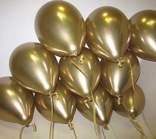 HK balloons Gold Chrome Metallic Balloons for Birthday Decoration Items celebration For Anniversary Girls Boys Men Women (Multi color, Pack of 25) - Image 3