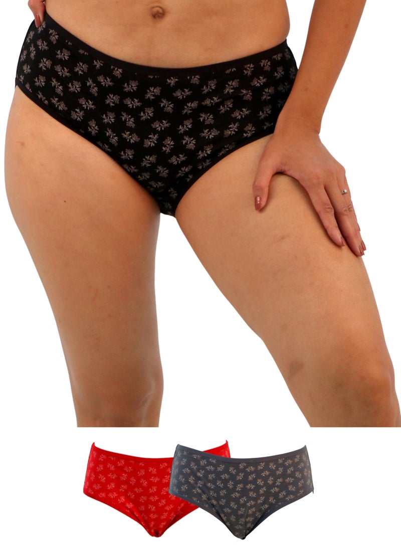 JOANNA JOANNA 33081 Women's Floral Design Mid Rise 3-Pack Panties, Multicolor  - Image 1