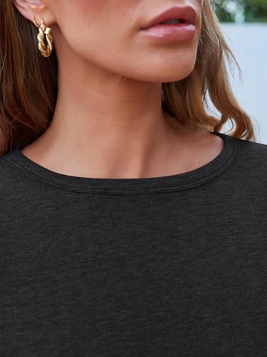 AUTOMET Oversized Tshirts for Women Business Casual Plus Size Tops Fall Fashion Clothes Workout 2025 01black XXL - Image 5