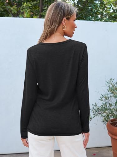 AUTOMET Oversized Tshirts for Women Business Casual Plus Size Tops Fall Fashion Clothes Workout 2025 01black XXL - Image 4