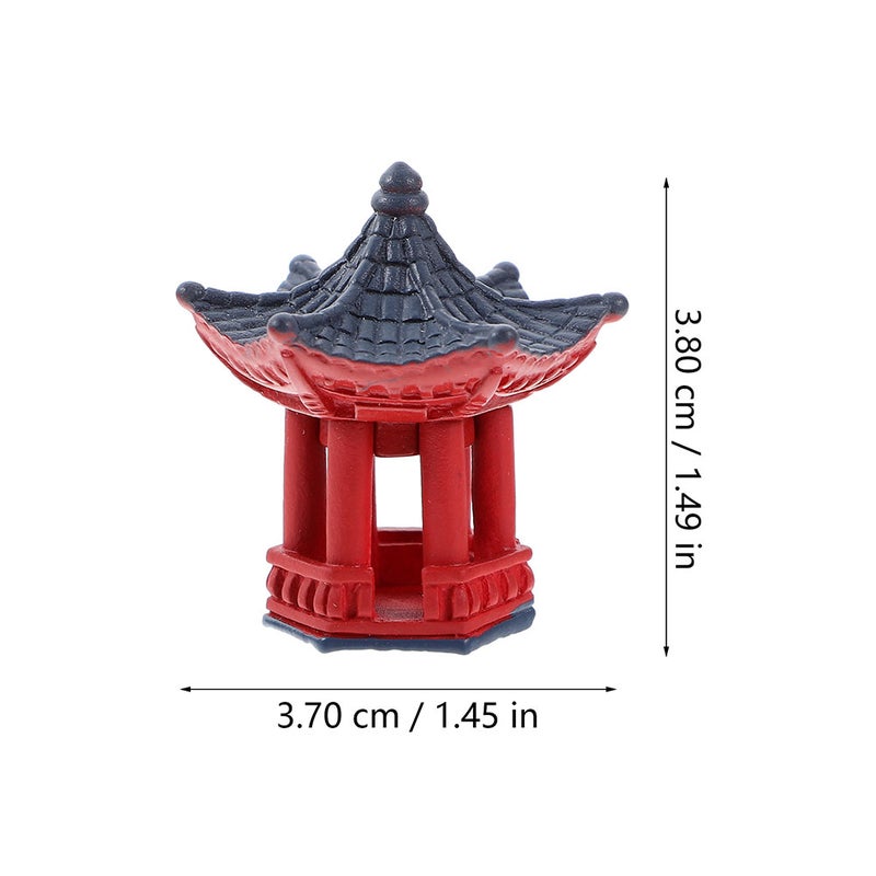 12 pcs Resin Garden Pavilion Decor Decorative Yard Pavilion Model Resin Garden Pavilion Ornament - Image 2