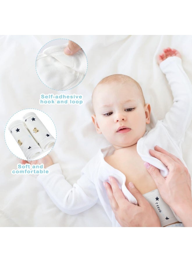 Seematn 8 Pcs Cartoon Cotton Baby Infant Umbilical Cord Belly Bands Belly Protector Baby Belly Button Band Bellies Umbilical Hernia Belt Soft Newborn Navel Belt for 0-12 Months, 4 Styles - Image 3