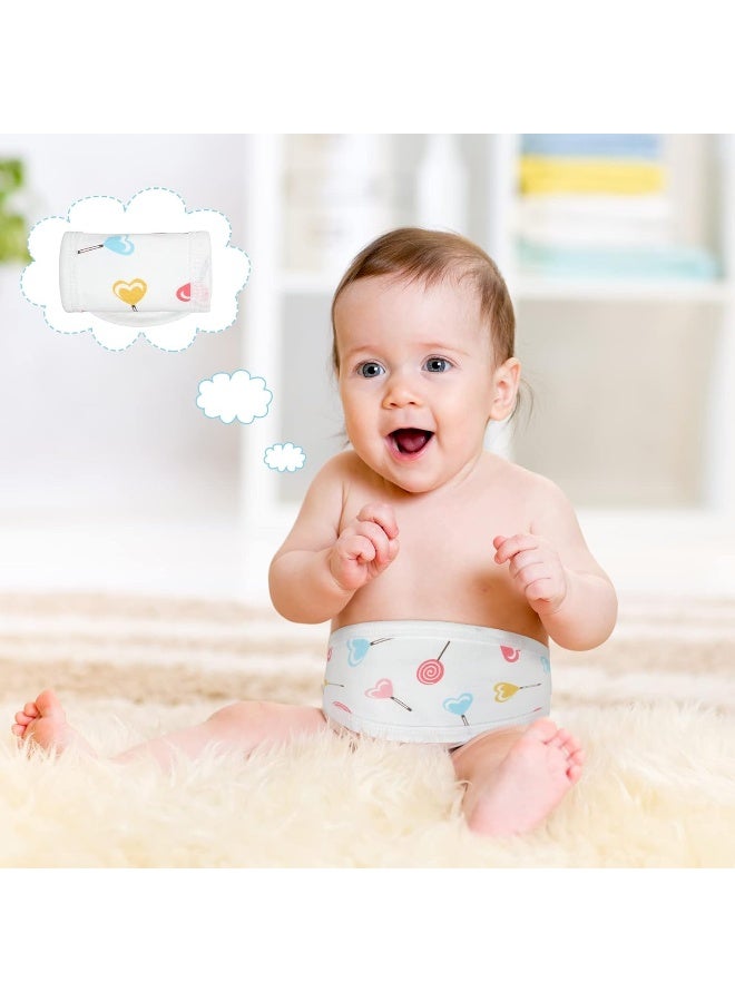 Seematn 8 Pcs Cartoon Cotton Baby Infant Umbilical Cord Belly Bands Belly Protector Baby Belly Button Band Bellies Umbilical Hernia Belt Soft Newborn Navel Belt for 0-12 Months, 4 Styles - Image 4