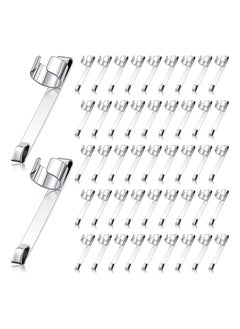 Y&D Metal Pencil Clips Slide on Pocket, 100 Pieces Epoxy Pen Snap-in, Ink Holder Clip Hangable Portable for Shirt Pocket School Classroom Students, Office, Home  - Image 1