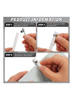 Y&D Metal Pencil Clips Slide on Pocket, 100 Pieces Epoxy Pen Snap-in, Ink Holder Clip Hangable Portable for Shirt Pocket School Classroom Students, Office, Home  - Image 3