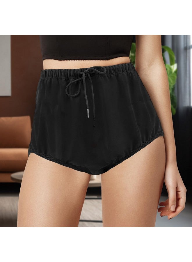 AQX Reusable Adult Swim Diapers Special Needs, Plastic Diaper Cover Leakproof, Swimmers Nappy Rubber Pant For Incontinence Protection Unisex (Xl, Black) - Image 2