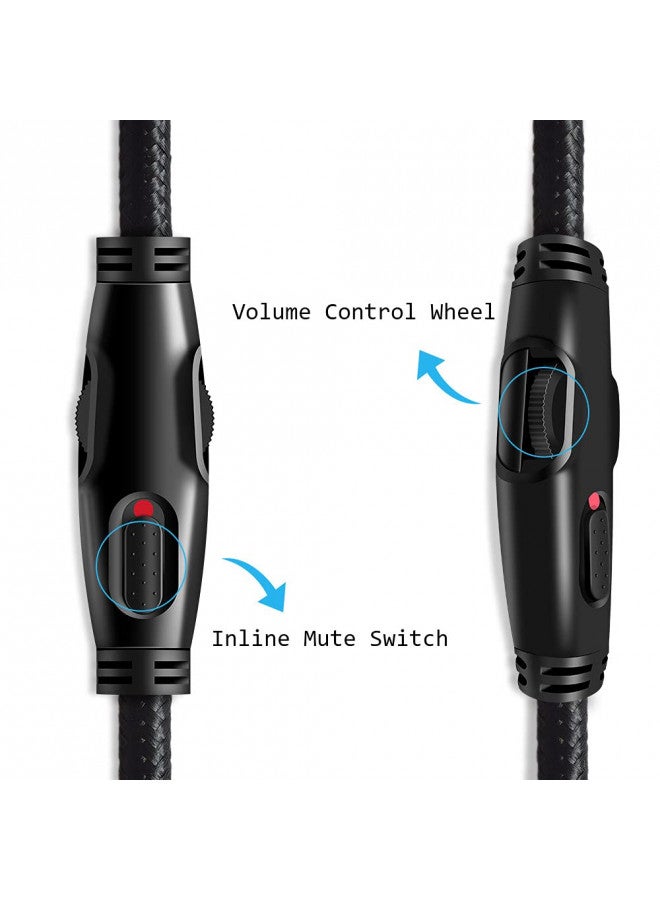 MJKOR Replacement Audio Aux Cable for HyperX Cloud Alpha and Cloud Mix Gaming headsets with Inline Mute & Volume Control (No Inline Mic) - Image 3
