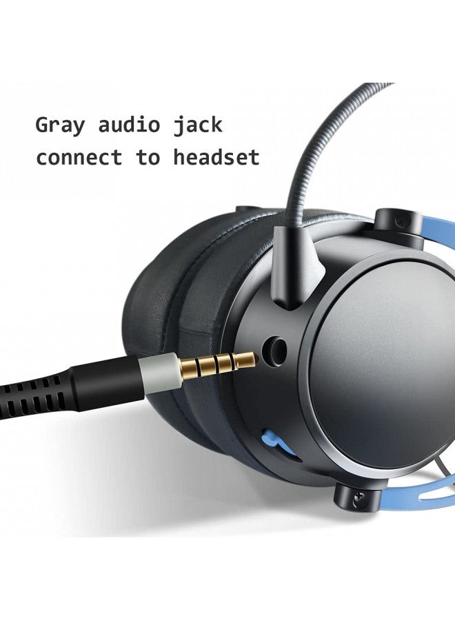 MJKOR Replacement Audio Aux Cable for HyperX Cloud Alpha and Cloud Mix Gaming headsets with Inline Mute & Volume Control (No Inline Mic) - Image 4