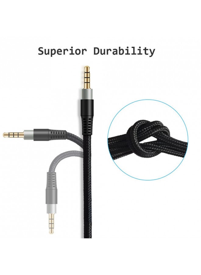 MJKOR Replacement Audio Aux Cable for HyperX Cloud Alpha and Cloud Mix Gaming headsets with Inline Mute & Volume Control (No Inline Mic) - Image 5