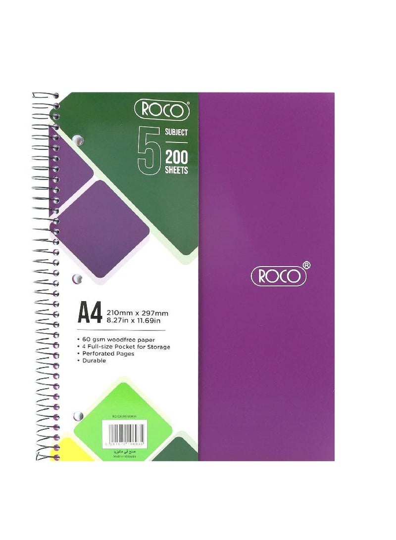 روكو دفتر ملاحظات نيون A4200 مسطر - Image 1