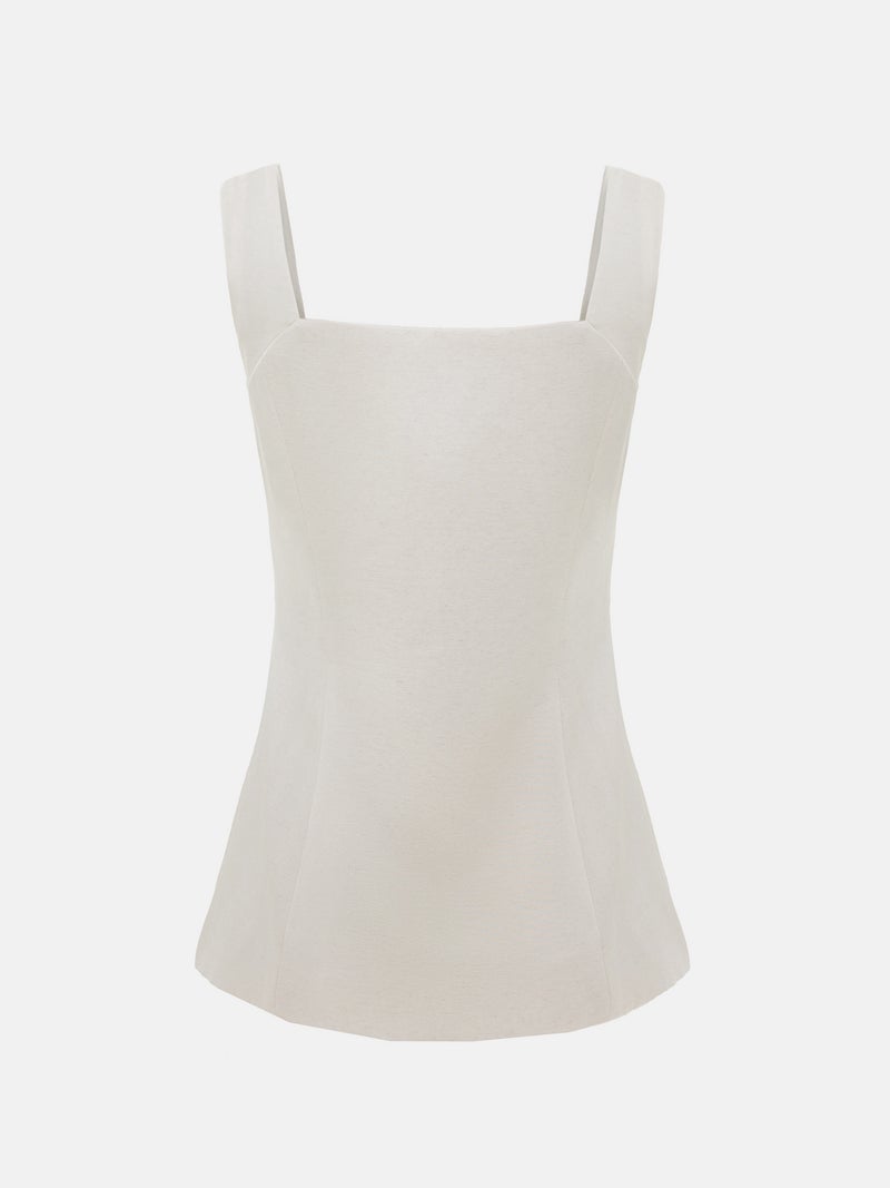 Lichi Flared waistcoat with tonal buttons - Image 3