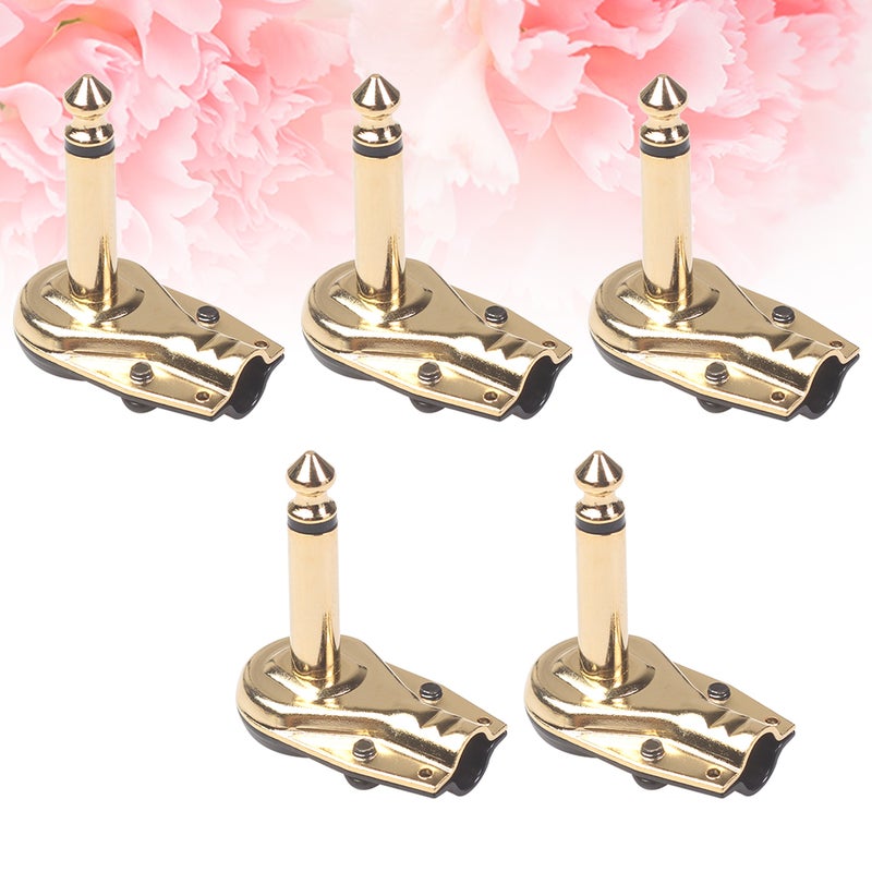 10 PCS 6.35mm Interface Effect Pedal Connector Cable Adapter Jack Pedal Board Instrument Connector Accessories for Electric Guitar (Golden) - Image 5