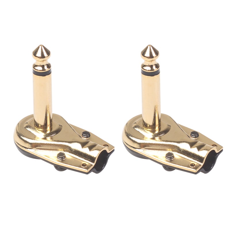 10 PCS 6.35mm Interface Effect Pedal Connector Cable Adapter Jack Pedal Board Instrument Connector Accessories for Electric Guitar (Golden) - Image 4