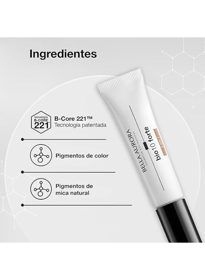 بيلا أورورا بيو 10 فورت 3 في 1 خافي عيوب موضعي بعامل حماية من الشمس 50+ 10 مل - Image 3