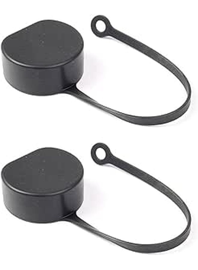 Type 2 EV Charger Port Cover PVC Protective Dust Cap Black 2 Pack Keeps Connector Clean - Image 1