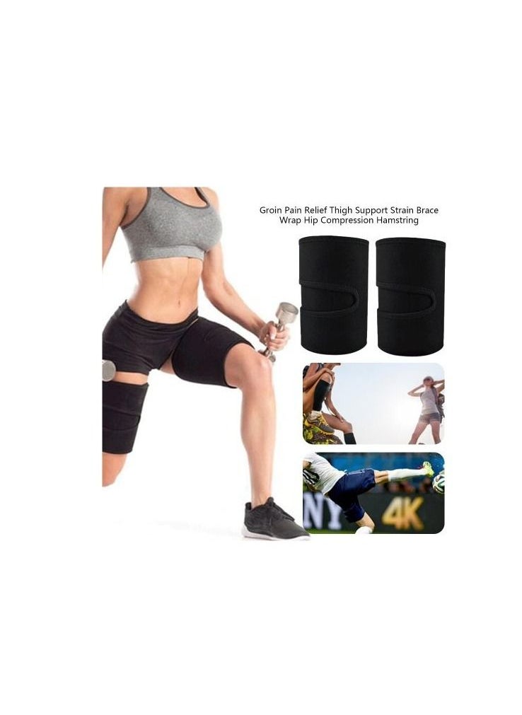 Generic - Adjustable Sports Thigh Trimmer Belt Universal Training Knee Pads Fat Burner Leg Wraps for Men and Women 1Pair - Image 1
