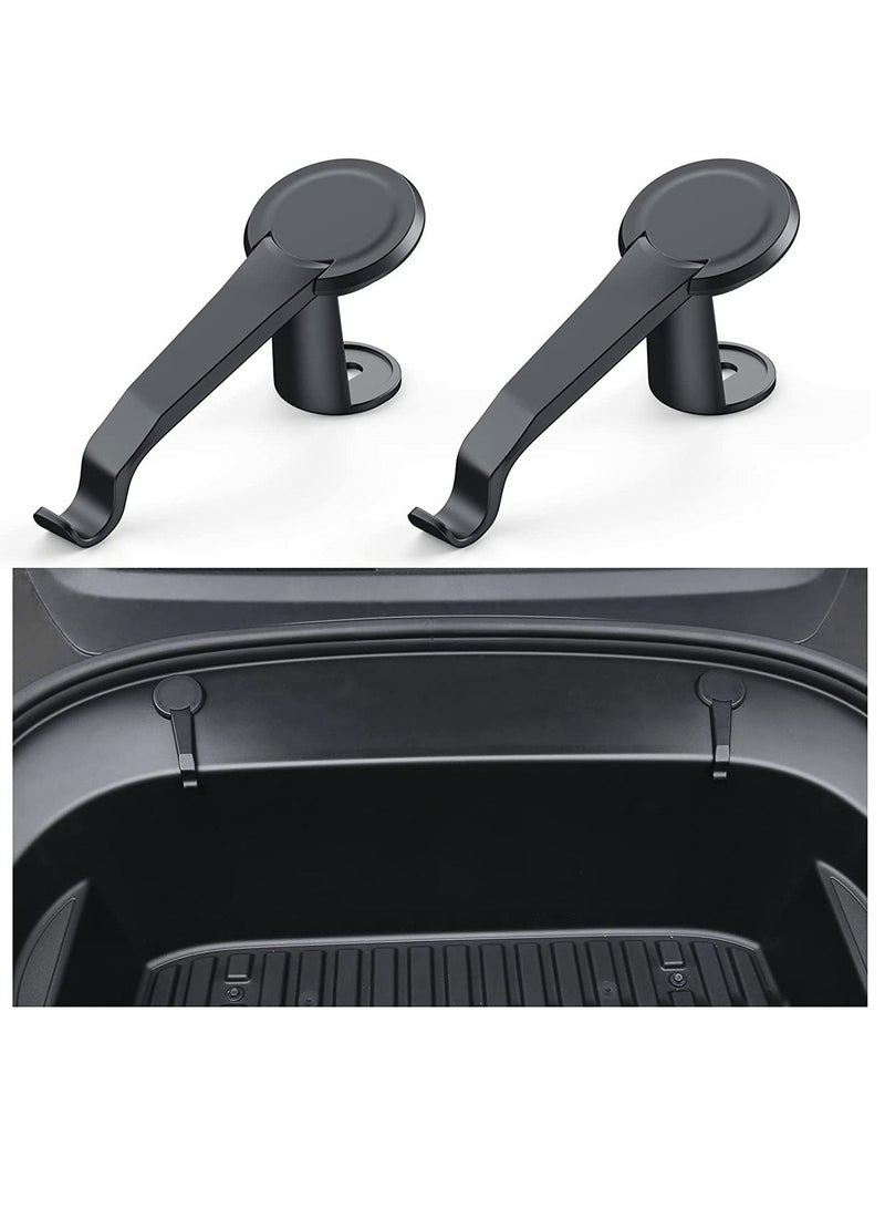 Y&D Front Trunk Hook Bolt Cover Interior Decoration Luggage Storage Hanger ABS Grocery Bags Holder Clips for Tesla Model 3 Accessories (Black)  - Image 1
