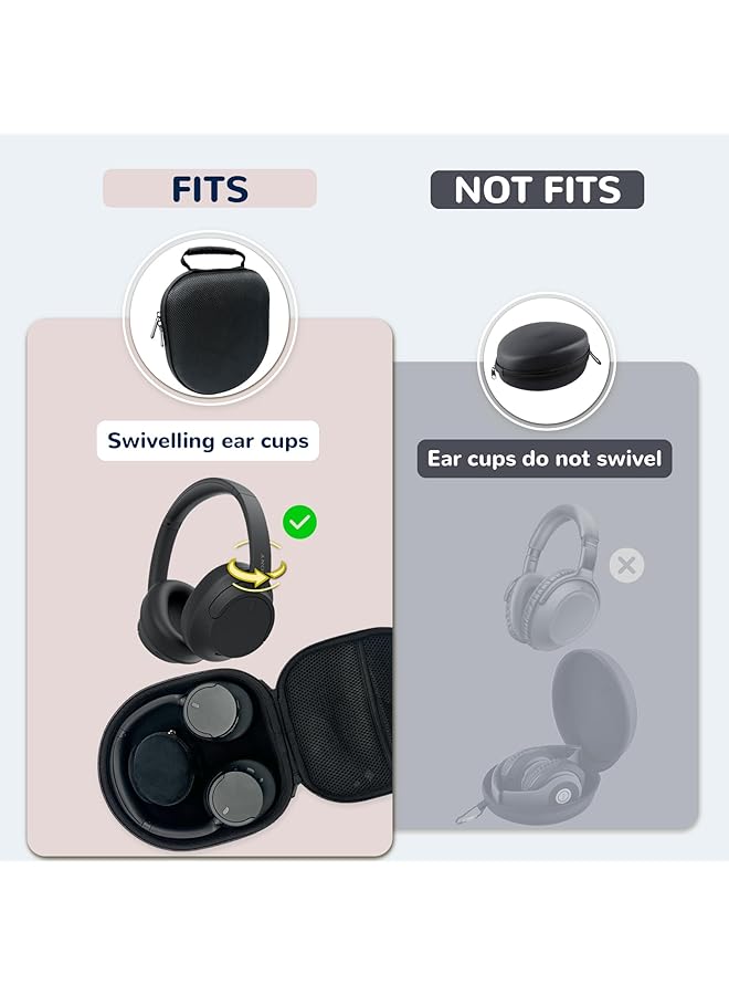 إيروريكس حافظة صلبة لسماعات Sony Wh Ch720N 710N 520 510 Bose Quietcomfort Qc Ultra 45 35 Jbl Tune Live حافظة تخزين سفر عالمية مع جيب شبكي وحافظة إضافية - Image 3