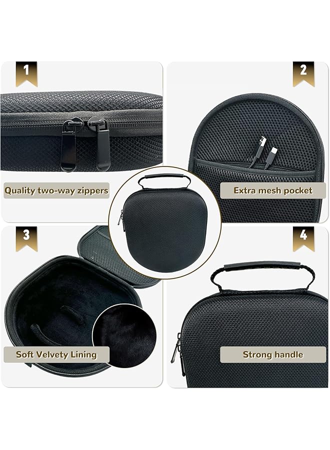 إيروريكس حافظة صلبة لسماعات Sony Wh Ch720N 710N 520 510 Bose Quietcomfort Qc Ultra 45 35 Jbl Tune Live حافظة تخزين سفر عالمية مع جيب شبكي وحافظة إضافية - Image 4