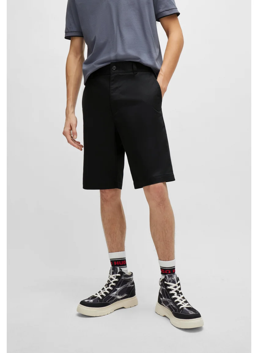 هوجو Regular-fit shorts with slim leg and buttoned pockets