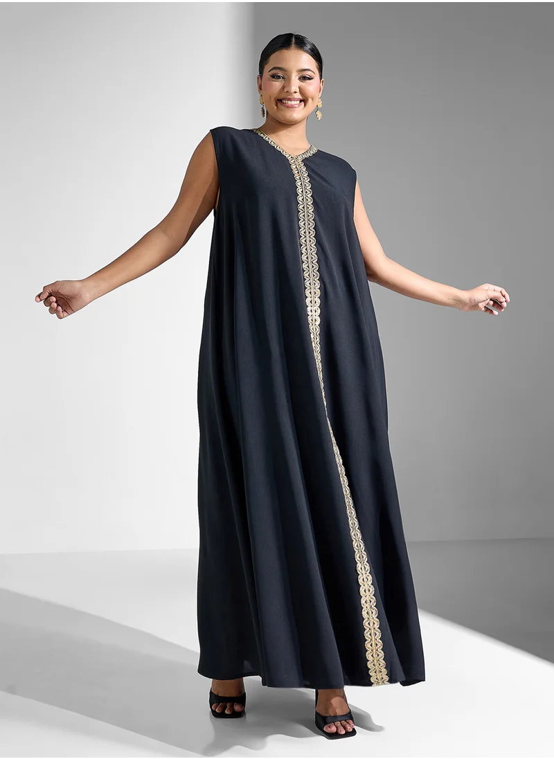 Khizana Plus size moroccan dress set with inner