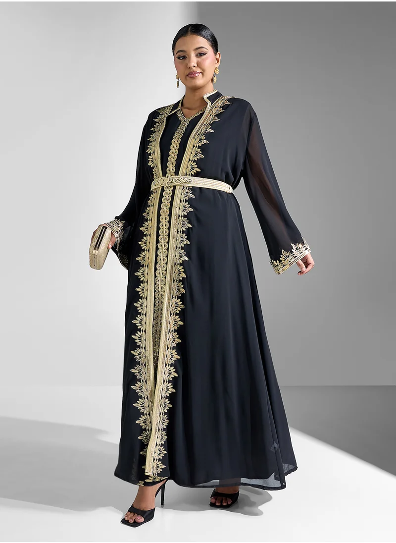 Khizana Plus size moroccan dress set with inner