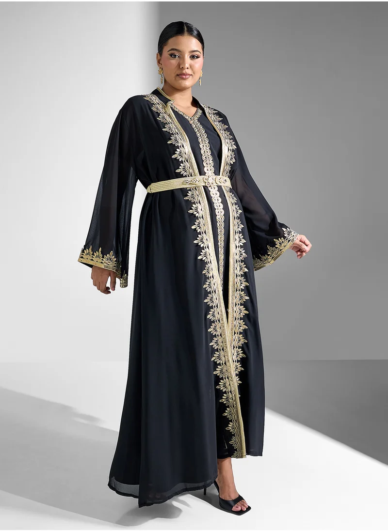 Khizana Plus size moroccan dress set with inner