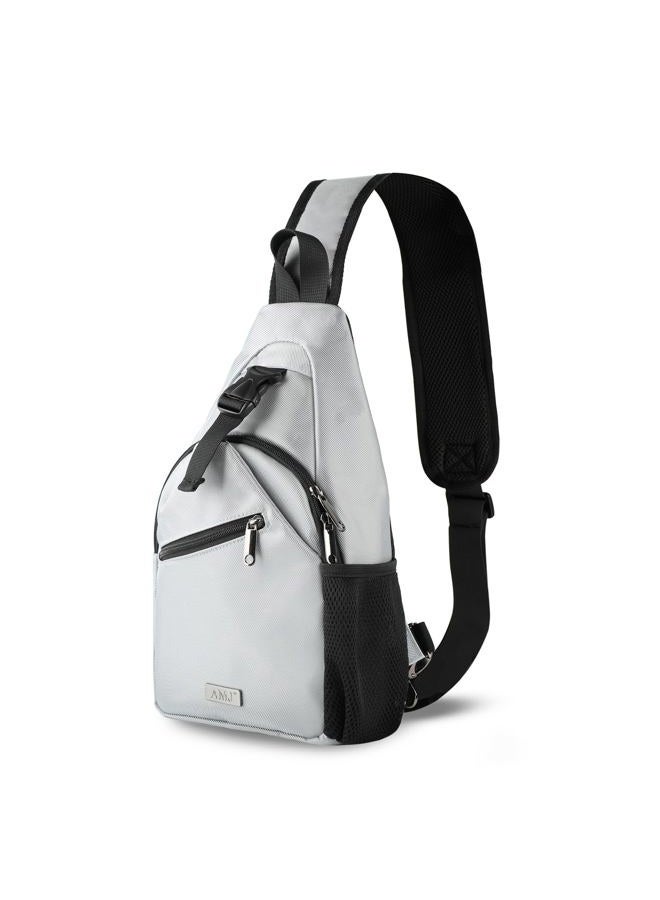 AMJ Tactical Chest Sling Bag for Men,Theft Crossbody Bag,Lightweight Hiking Shoulder Pack for Cycling, Travel, Camping, Gray, Durable - Image 1