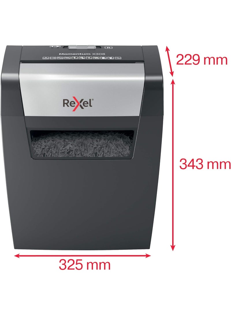 Rexel Momentum X308 Cross Cut Paper Shredder - Image 2