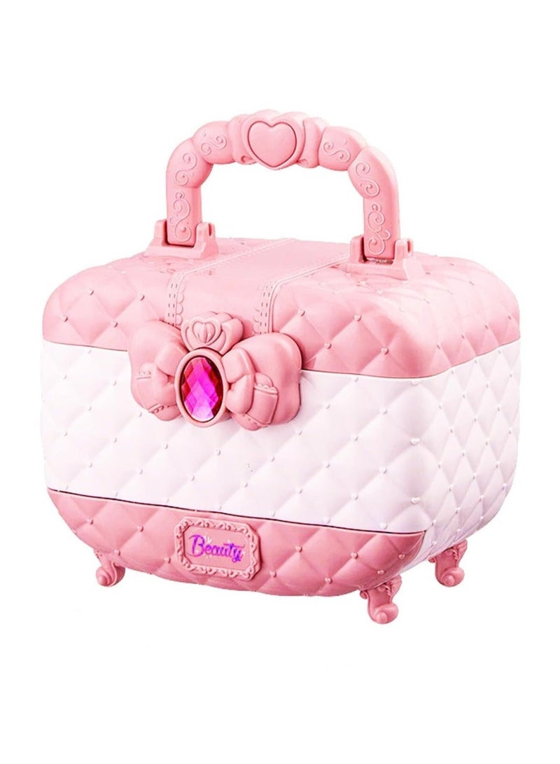 Kids Makeup Kit – Washable & Non-Toxic Real Makeup Set for Girls with Portable Cosmetic Box, Includes Eye Shadow, Blush, Lip Gloss & Nail Polish – Perfect Gift for Girls Ages 3–8 - Image 2