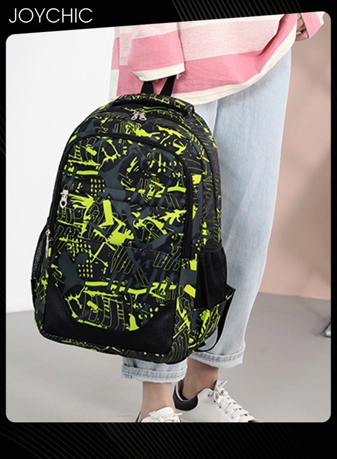 Joychic 3-Piece New Style Preppy Backpack Casual Travel Daypack Large Capacity Wear-resistant Bookbag For Middle High Students - Image 2