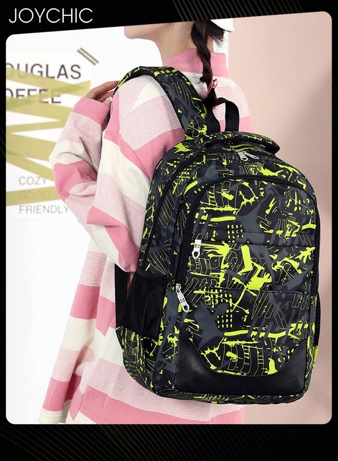 Joychic 3-Piece New Style Preppy Backpack Casual Travel Daypack Large Capacity Wear-resistant Bookbag For Middle High Students - Image 3